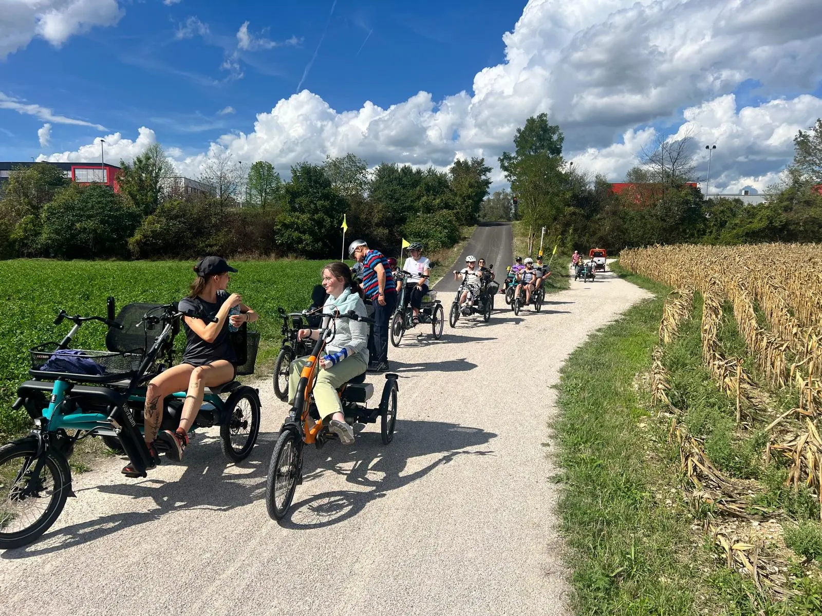 Unterwegs Richtung Oedtsee mit dem Fun2Go und dem Easy Rider Compact