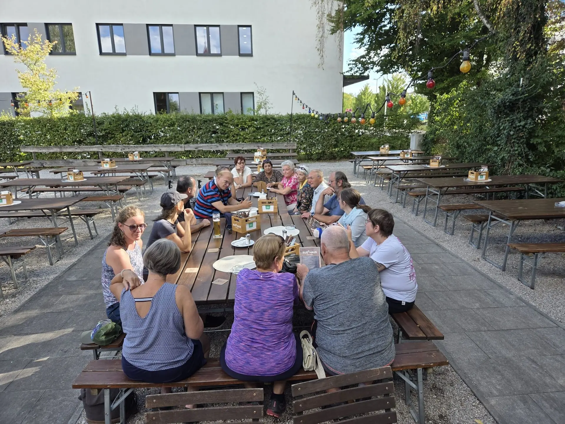 Radgruppe in der Brauerei